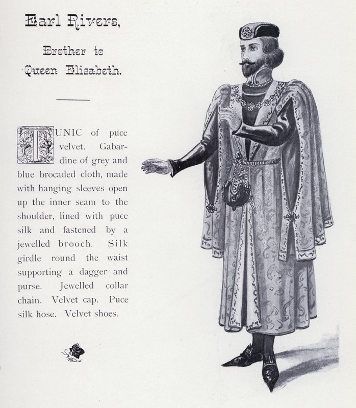 Shakespeare'in Kralı Richard III: Earl Rivers, Kraliçe Elizabeth'in Kardeşi (lito) by English School