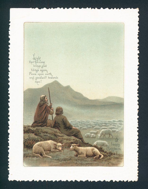 Çoban ve koyun, Noel Kartı by English School