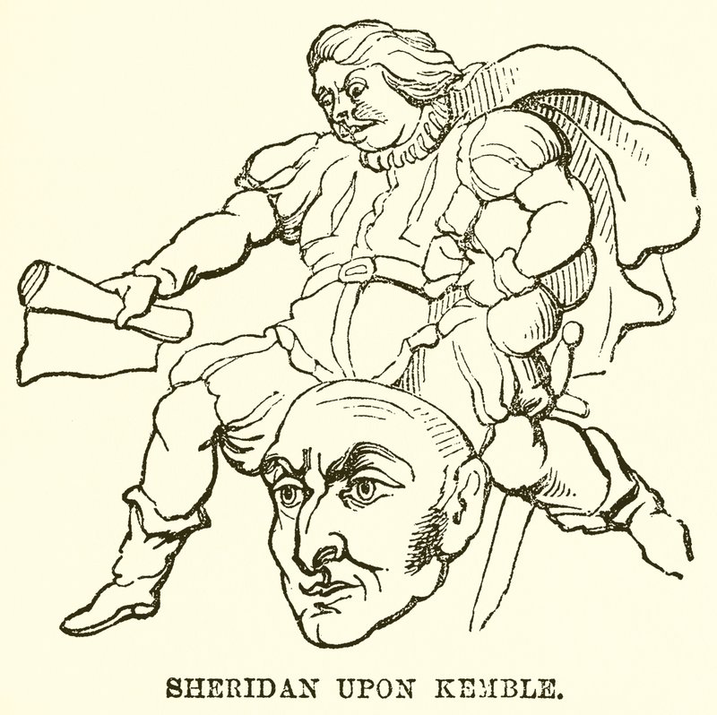 Kemble üzerine Sheridan by English School