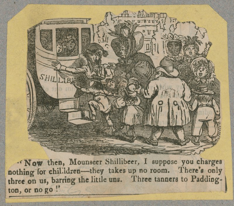 Shillibeer Omnibüs; karikatür by English School