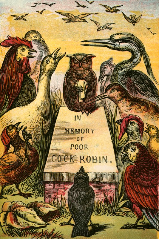 Zavallı Cock Robin için iç çekiyor ve hıçkıra hıçkıra ağlıyor by English School