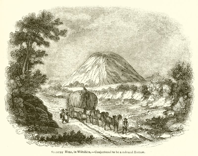 Silbury Hill, Wiltshire.--Devasa Höyük Olduğu Tahmini by English School