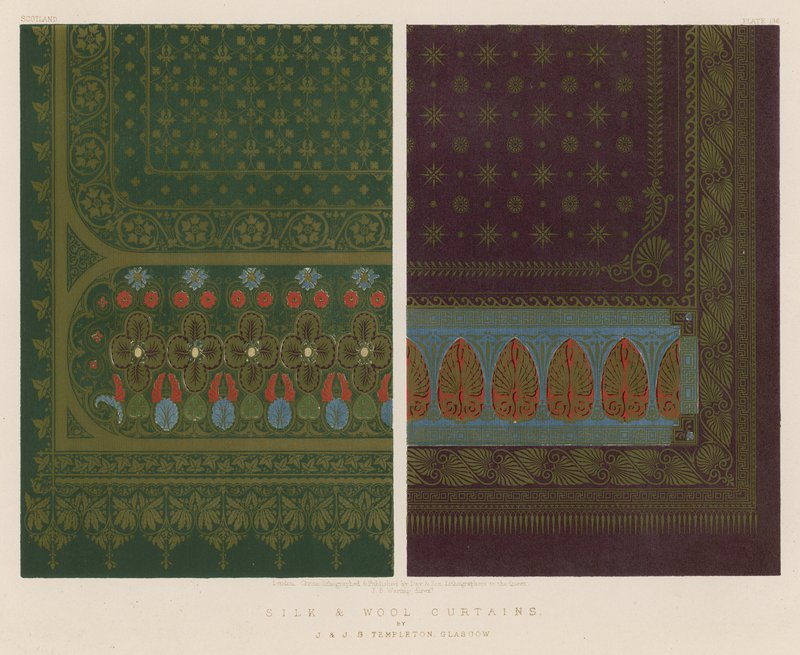 İpek ve Yün Perdeler, J and JS Templeton, Glasgow by English School