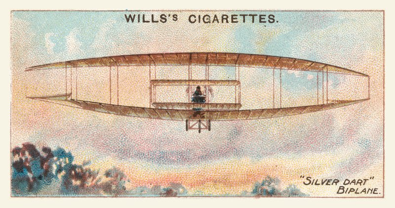 Gümüş Dart Çift Kanatlı Uçak (chromolitho) by English School