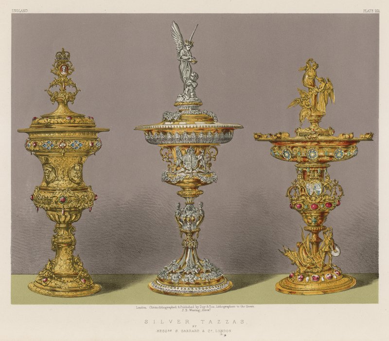 Gümüş Tazzas, Messrs S Garrard and Co, Londra by English School