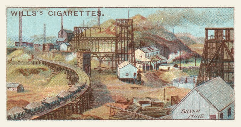 Gümüş madeni (chromolitho) by English School