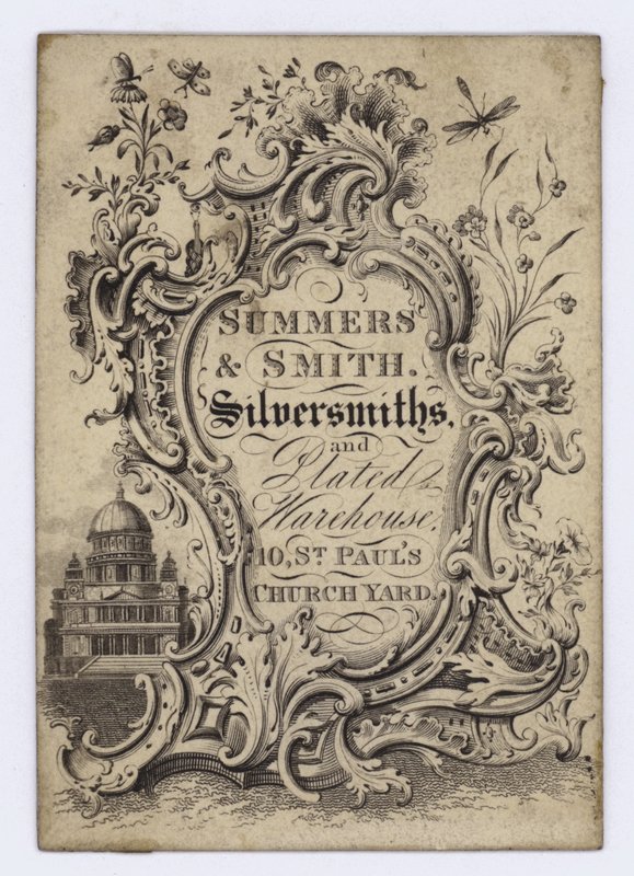 Silversmiths, Summers & Smith, ticari kart by English School