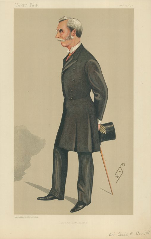 Sir Cecil Clementi Smith, Straits Settlements, 23 Ocak 1892, Vanity Fair karikatürü by English School