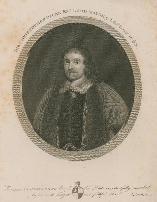 Sir Christopher Packe, Londra Belediye Başkanı, 1655 by English School