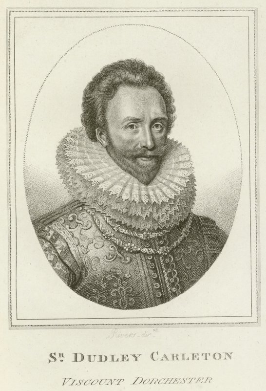 Sir Dudley Carleton, Vikont Dorchester (gravür) by English School