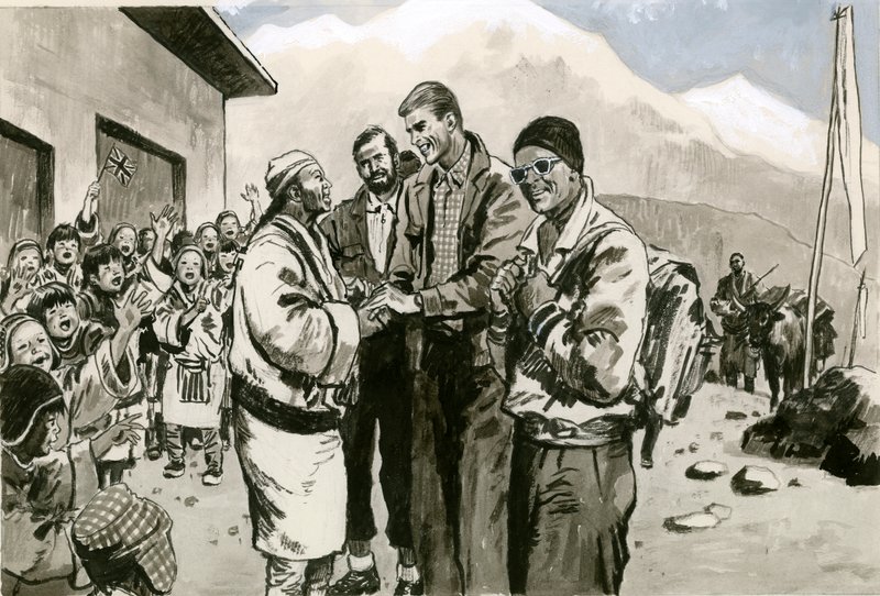 Sir Edmund Hillary, Himalayalara dönüyor by English School