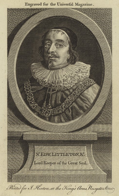 Sör Edward Littleton, Büyük Mührün Lord Bekçisi by English School