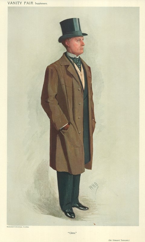 Sir Edward Tennant, Glen, 2 Kasım 1910, Vanity Fair karikatürü by English School