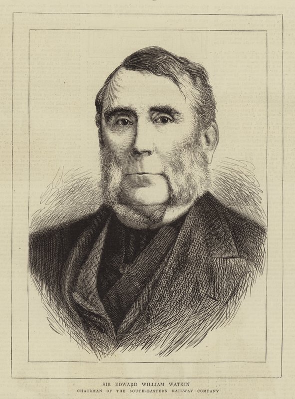 Sir Edward William Watkin (gravür) by English School