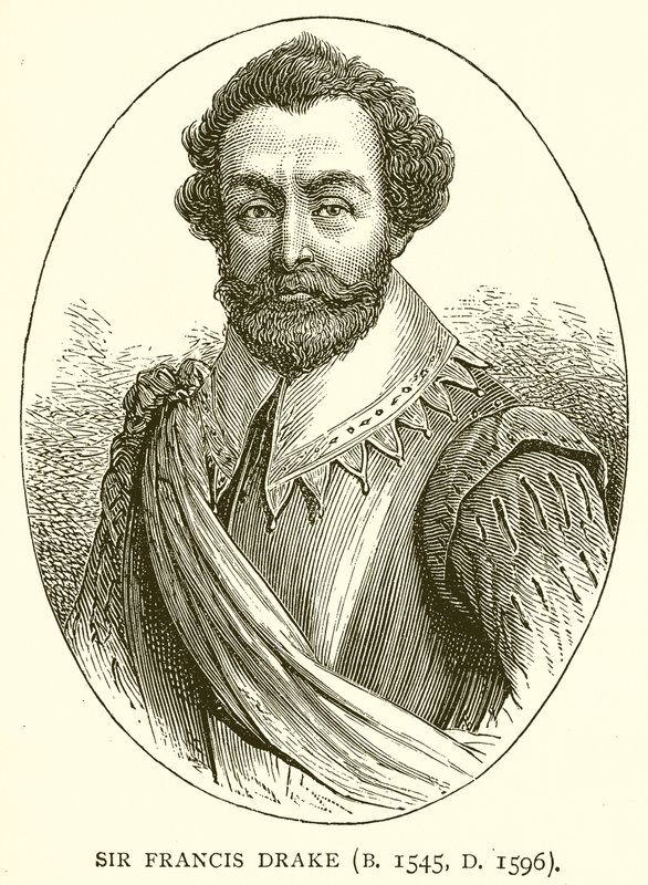 Sir Francis Drake (D. 1545, Ö. 1596) by English School