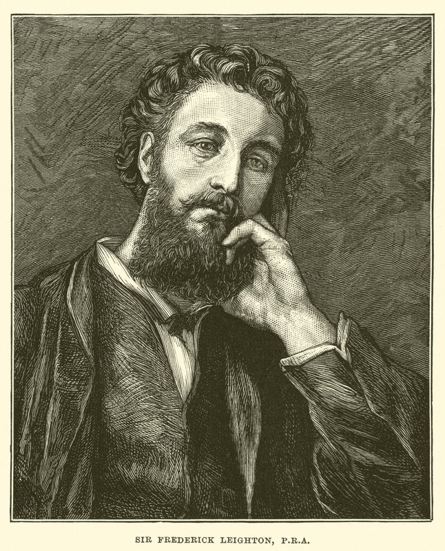 Sir Frederick Leighton, PRA (gravür) by English School