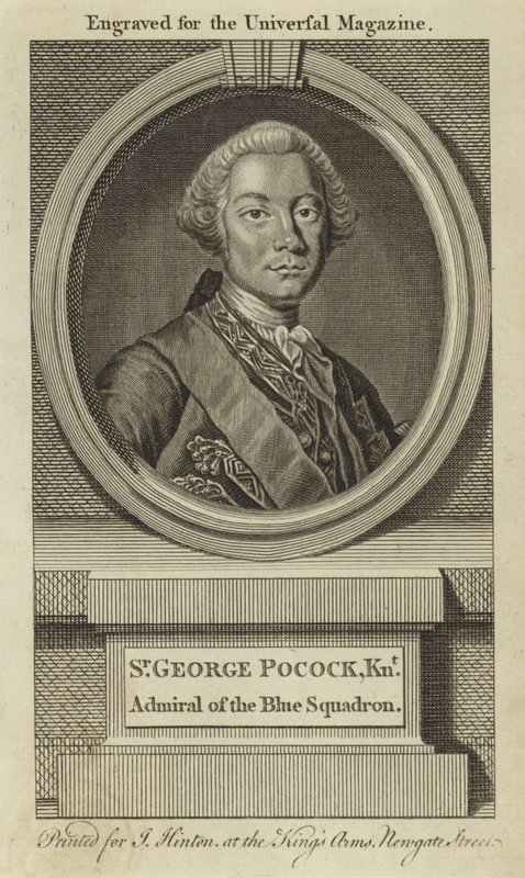 Sir George Pocock, Şövalye, Mavi Filo Amirali by English School
