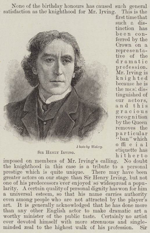 Sir Henry Irving (gravür) by English School