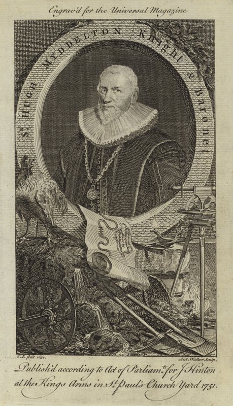 Sir Hugh Myddelton, Şövalye ve Baronet by English School