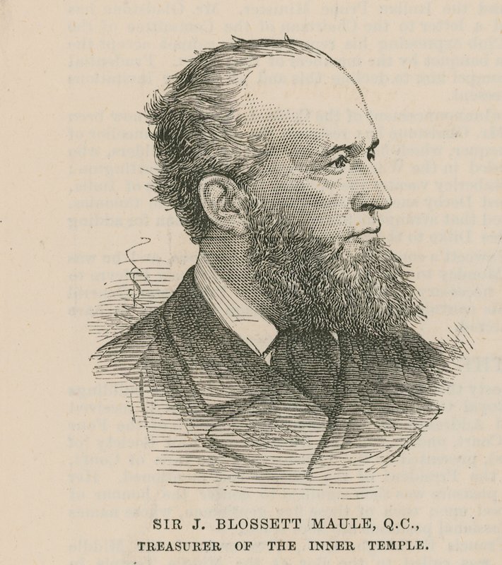 Sir J Blossett Maule, İç Tapınağın saymanı by English School