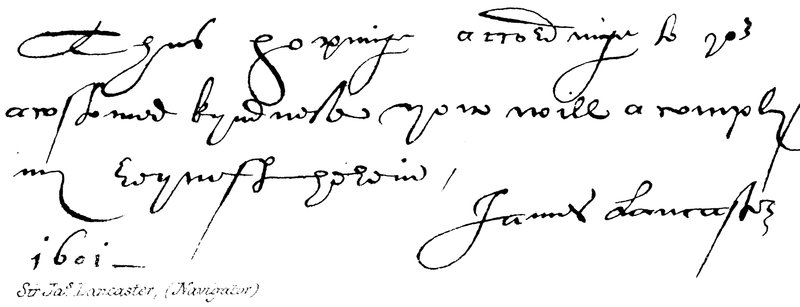 Sir Jas Lancaster, (Navigatör) by English School