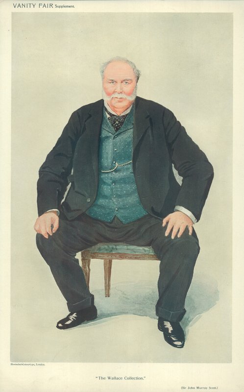 Sir John EA Murray Scott, The Wallace Collection, 14 Nisan 1909, Vanity Fair karikatürü by English School