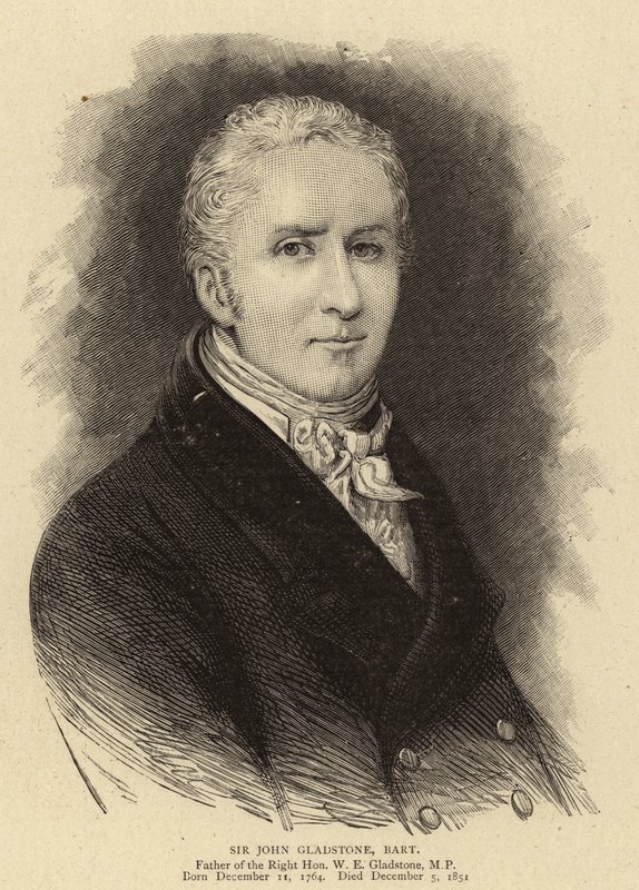 Sir John Gladstone, Bart (gravür) by English School