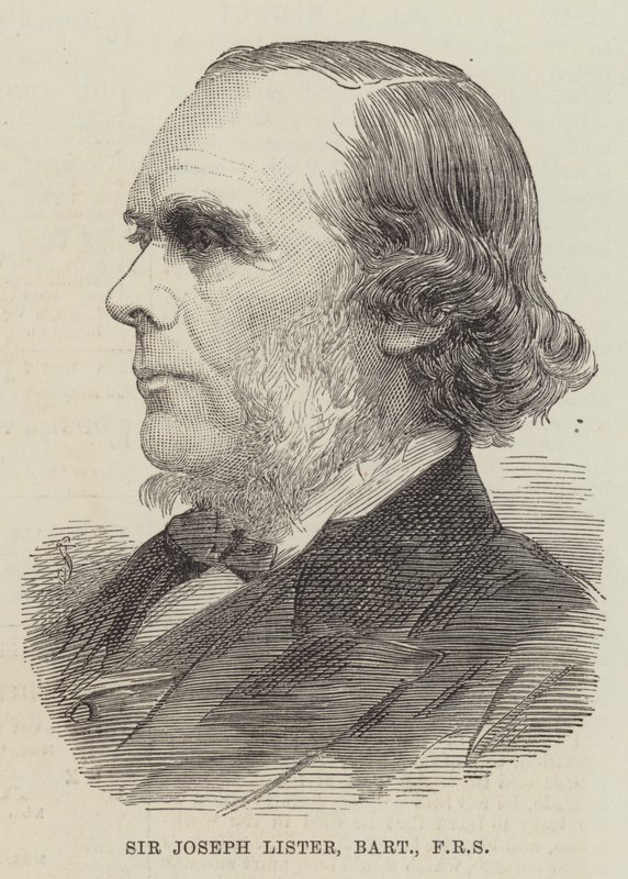 Sir Joseph Lister, Baronet, FRS (gravür) by English School