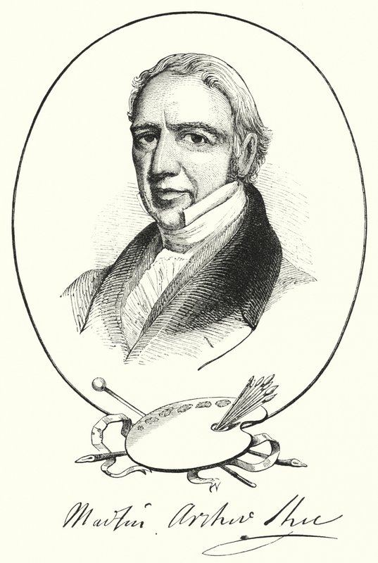 Sir Martin Archer Shee (gravür) by English School