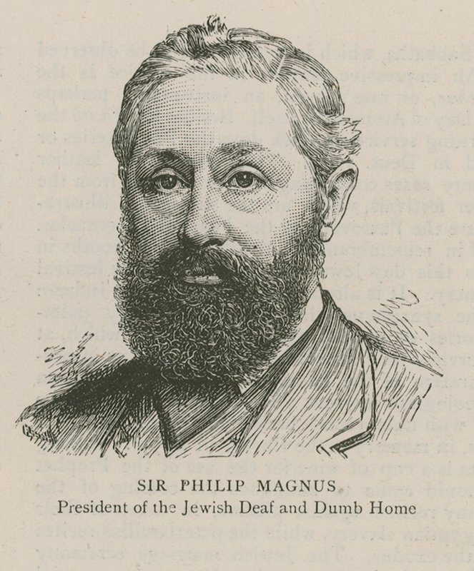 Sör Philip Magnus, Yahudi Sağırlar ve Dilsizler Evi Başkanı by English School