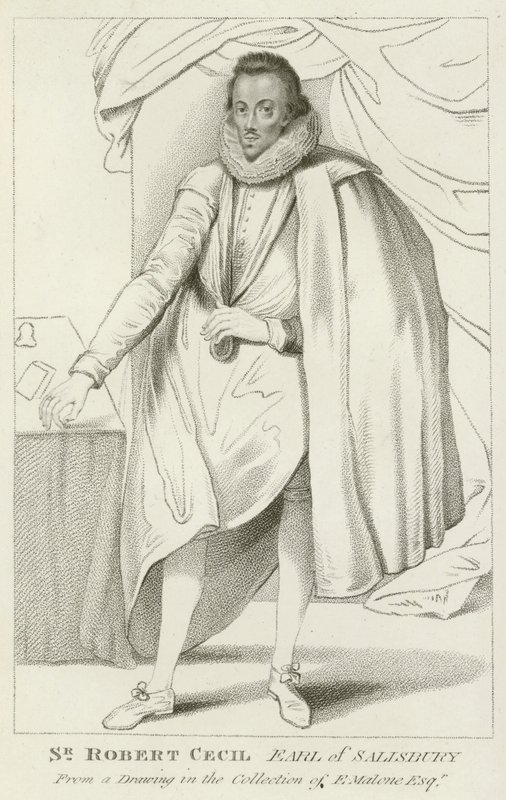 Sir Robert Cecil, Salisbury Kontu (gravür) by English School