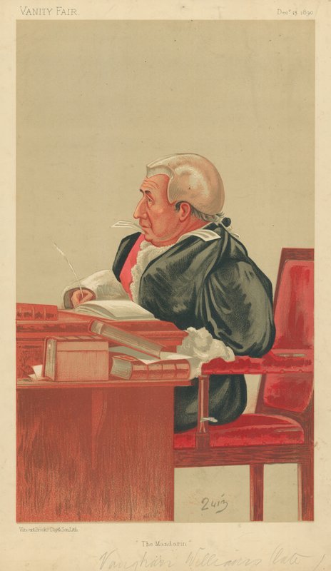 Sir Roland Vaughan Williams, Mandarin, 13 Aralık 1890, Vanity Fair karikatürü by English School