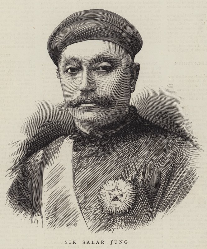 Sir Salar Jung (gravür) by English School