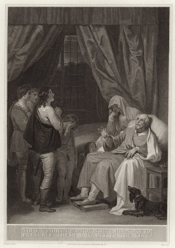 Sir T Windham, Oğullarını Krala Bağlılıklarını Korumaları İçin Uyarıyor by English School