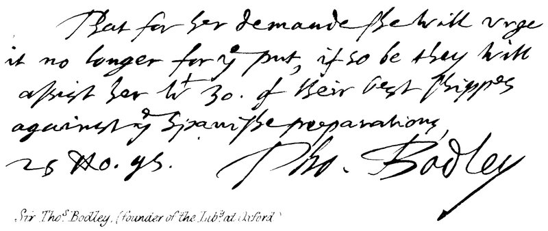 Sir Thomas Bodley, (Oxford Kütüphanesi