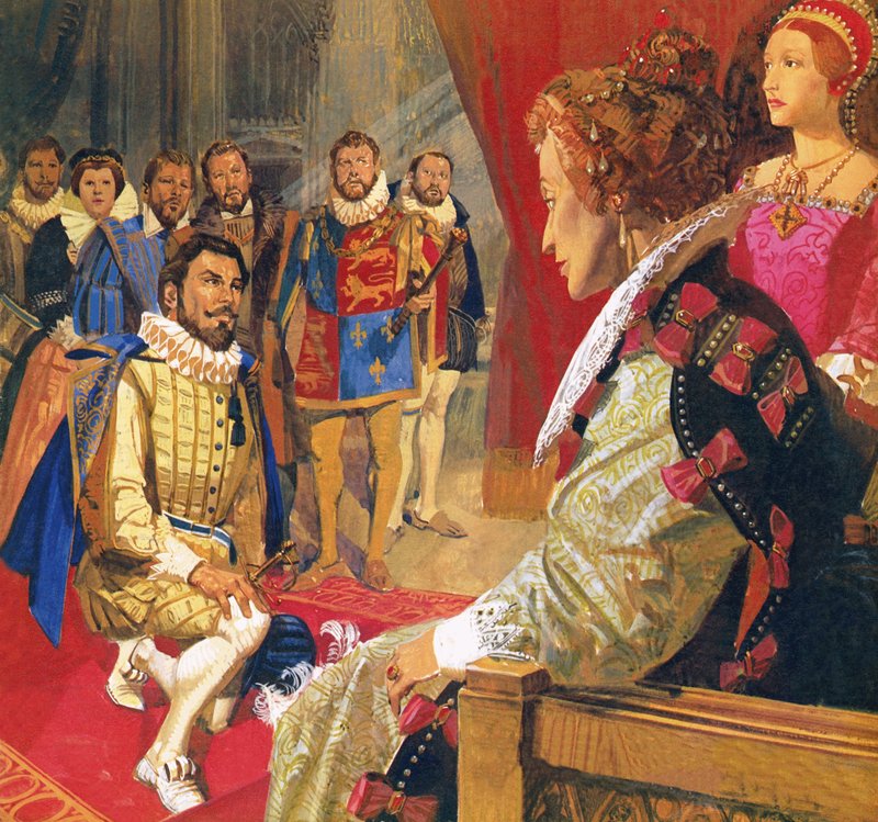 Sir Walter Raleigh, Kraliçe Elizabeth