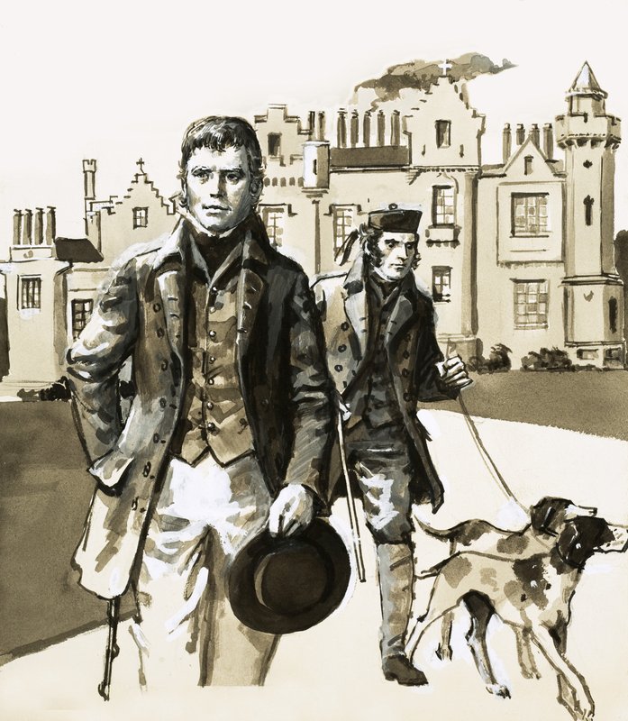 Sir Walter Scott Tom Purdie ile yürüyor by English School