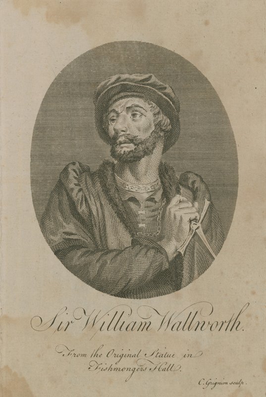 Sir William Wallworth, Londra Belediye Başkanı, 1370 by English School