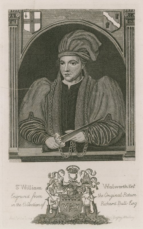 Sir William Walworth, Londra Belediye Başkanı, 1370 by English School