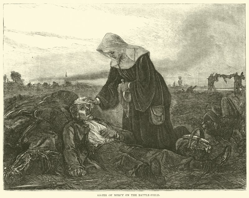 Savaş alanında Merhamet Kardeşi, Eylül 1870 by English School