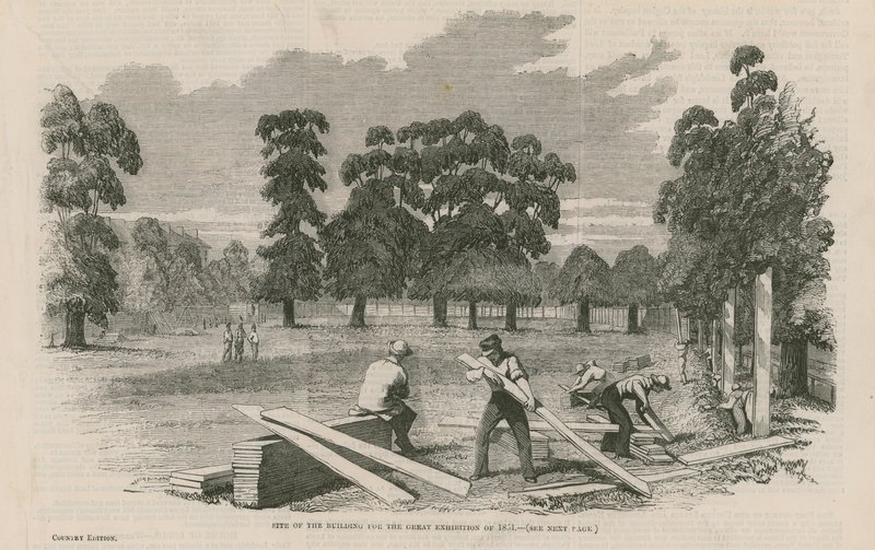 1851 Büyük Sergisi için binanın Site by English School
