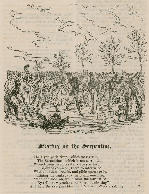 Serpantin üzerinde paten, Hyde Park, Londra by English School