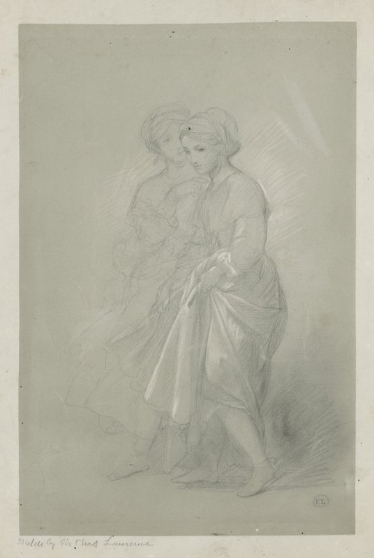 Sir Thomas Lawrence tarafından iki kızın taslağı by English School
