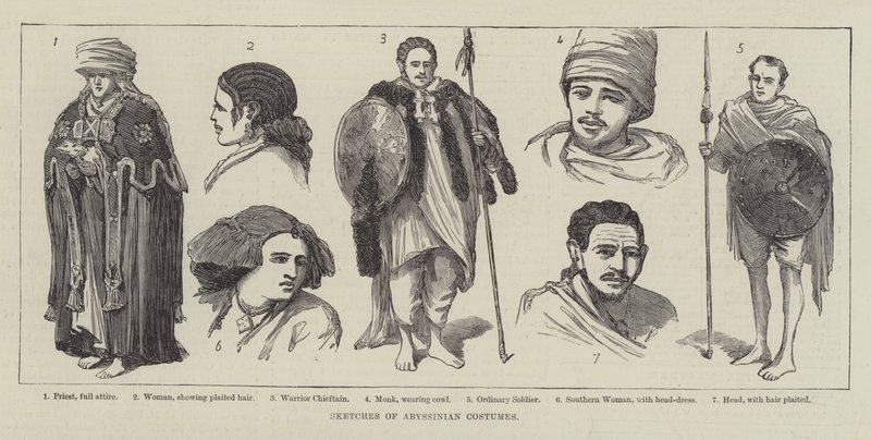 Habeş Kostümlerinin Eskizleri (gravür) by English School