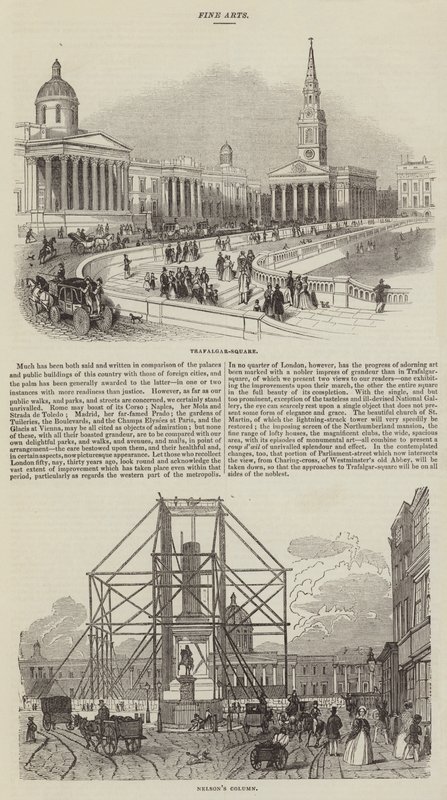 Trafalgar Meydanı Eskizleri (gravür) by English School