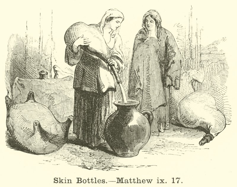 Deri Şişeler, Matta, ix, 17 by English School