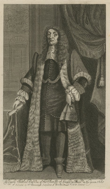 Slingsby Bethell, 1680 yılında Londra ve Middlesex Şerifi by English School