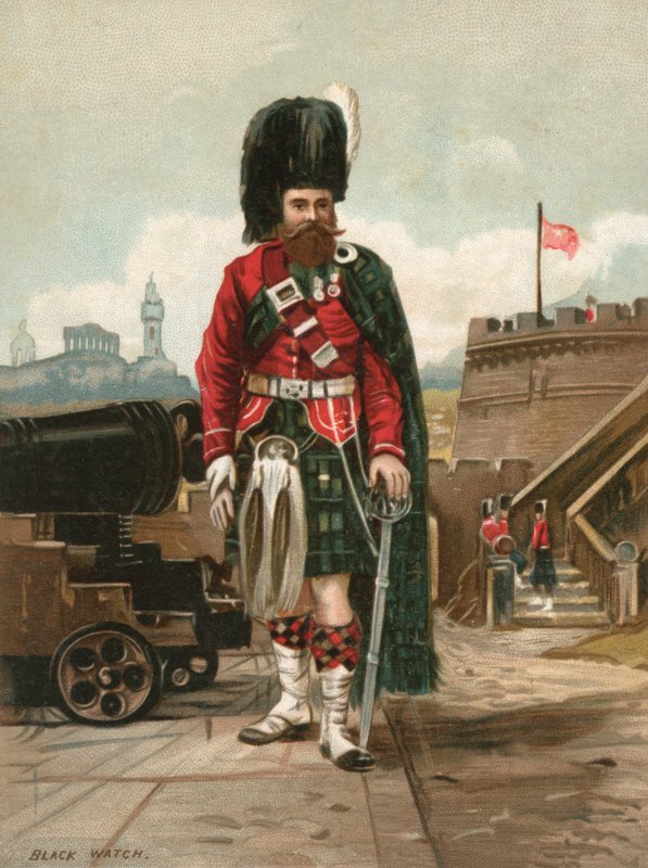Kara Saat Askeri (Kraliyet Highlanders) (chromolitho) by English School
