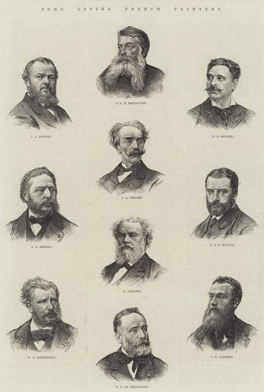 Yaşayan Bazı Fransız Ressamlar (gravür) by English School