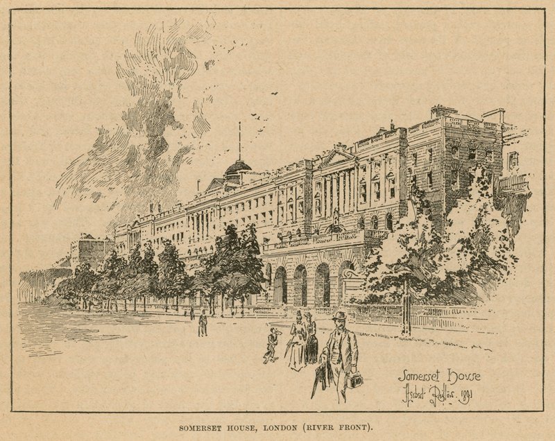 Somerset House, Londra (nehir cephesi) by English School